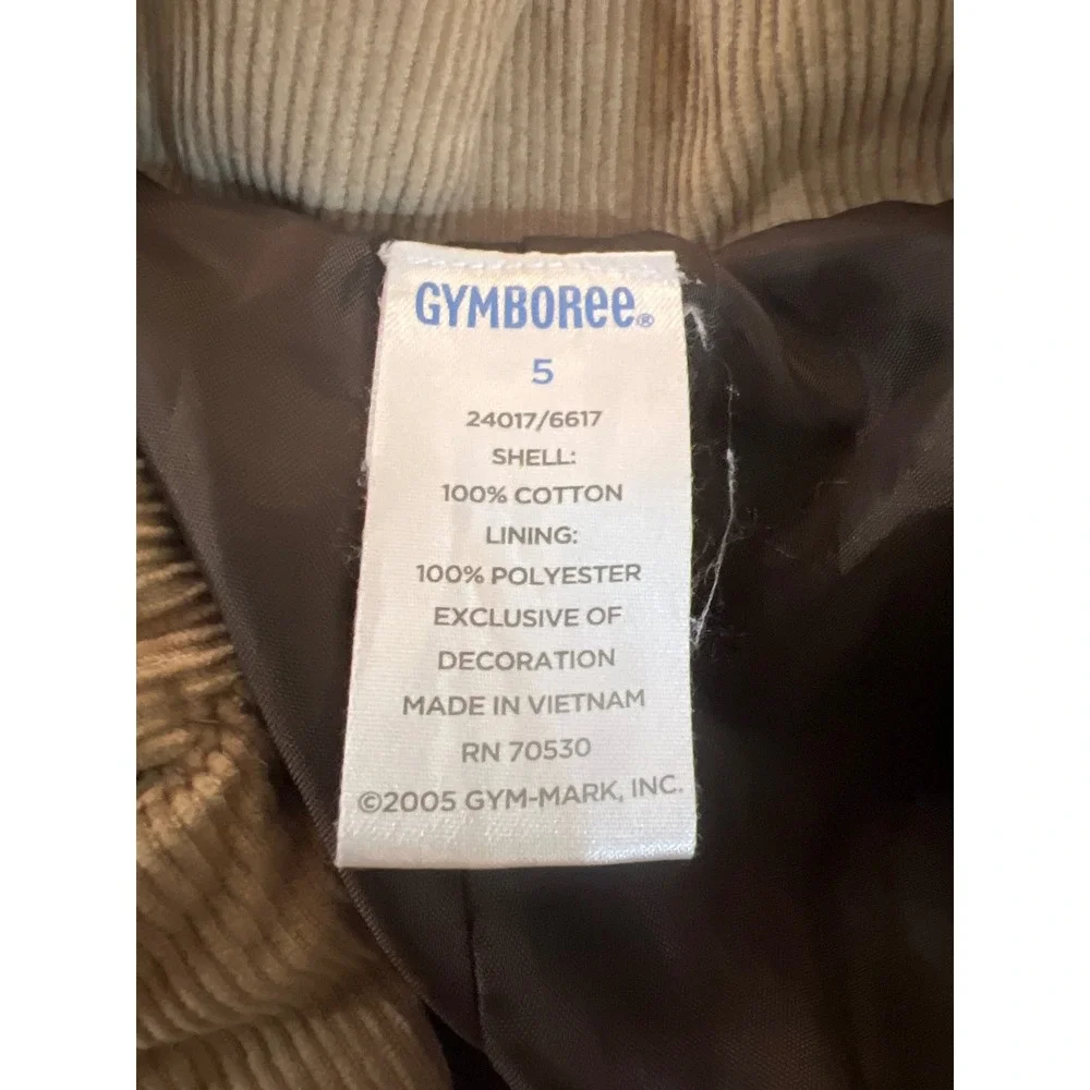 Gymboree Kids Boys Corduroy Blazer Jacket Tan Elbow Patches Size‎ 5 Boys